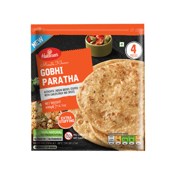 Haldirams Aloo Gobhi Paratha(Frozen)(4pcs)400g