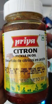 Priya Citron Pickle 300g