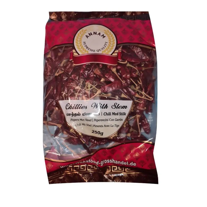 Annam Chillies with Stem 250g